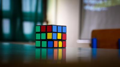 Rubiks cube puzzle multi colored 4k wallpaper