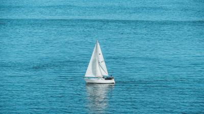 Sailboat boat sea photo 4k wallpaper