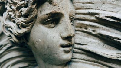 Sculpture statue face 4k wallpaper