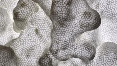 Sculpture volume circles 4k wallpaper