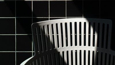 Seat tile bw 4k wallpaper