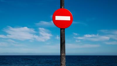 Sign prohibition red 4k wallpaper