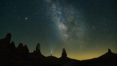 Silhouette starry sky night image 4k wallpaper