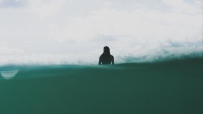 Silhouette water alone 4k wallpaper