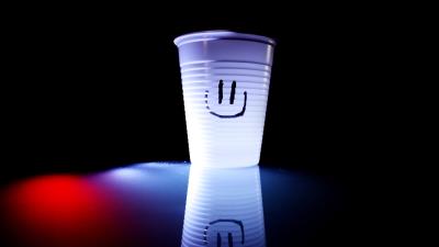 Smile glass happiness 4k wallpaper