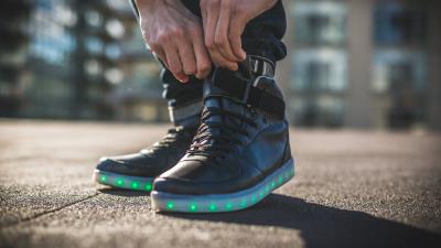 Sneakers legs shoes backlight 4k wallpaper