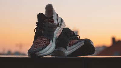 Sneakers shoes surface 4k wallpaper