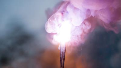 Sparklers smoke light 4k wallpaper