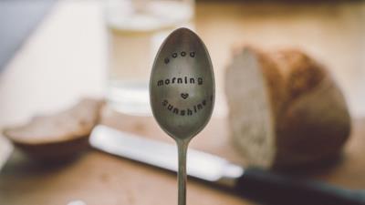 Spoon inscription cutlery 4k wallpaper