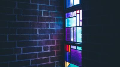 Stained glass glass window wall 4k wallpaper