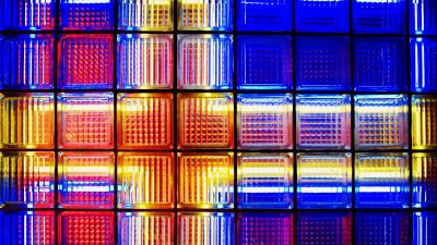 Stained glass window multicolored glass 4k wallpaper