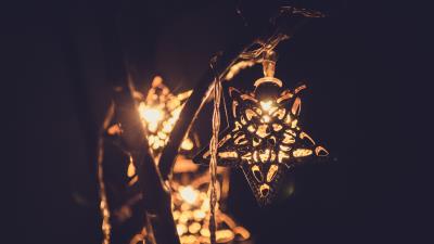 Star decoration light 4k wallpaper