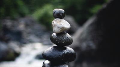 Stones balance meditation 4k wallpaper
