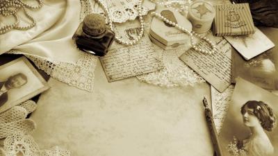 Table antique things black and whit 4k wallpaper