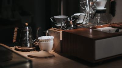 Teapot cups dishes 4k wallpaper