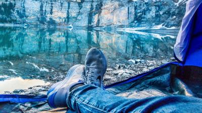 Tent legs camping 4k wallpaper