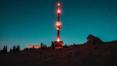 Tower building backlight image 4k wallpaper