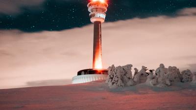 Tower building backlight 4k wallpaper