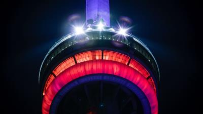 Tower building light 4k wallpaper