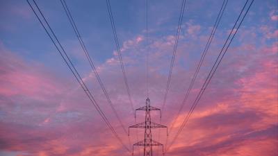 Tower wires construction 4k wallpaper