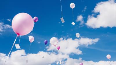 Air balloons sky clouds 4k wallpaper