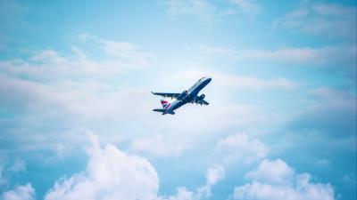Airplane flight sky image 4k wallpaper