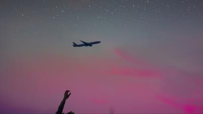 Airplane hand sky 4k wallpaper