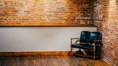 Armchair wall brick furniture 4k wallpaper