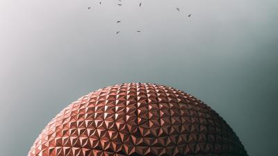 Ball building architecture 4k wallpaper