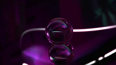 Ball glass purple 4k wallpaper