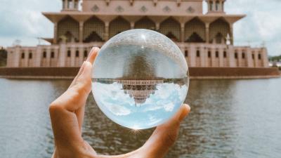 Ball hand building 4k wallpaper