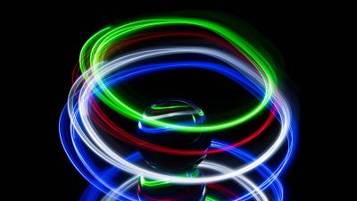 Ball neon glass 4k wallpaper