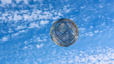 Ball net sky shape 4k wallpaper