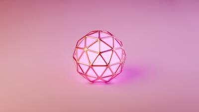 Ball polyhedron facets 4k wallpaper