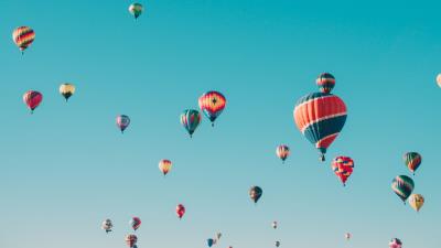 Balloons aeronautics flight 4k wallpaper
