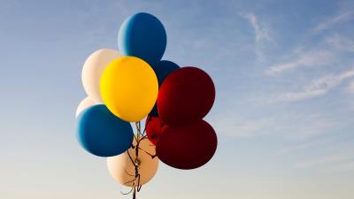 Balloons colorful sky image 4k wallpaper