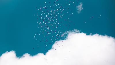 Balloons flight sky image 4k wallpaper