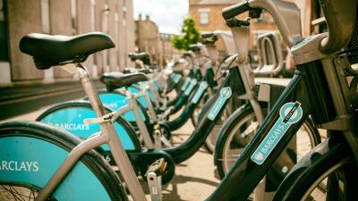 Bicycles parking city 4k wallpaper