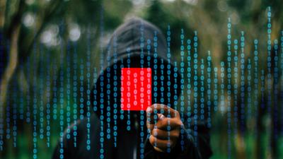 Binary code hood hand 4k wallpaper