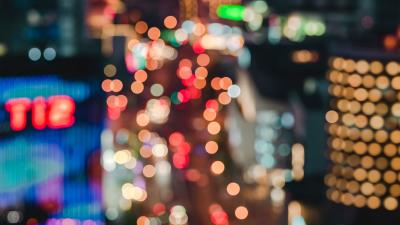 Blur bokeh lights 4k wallpaper