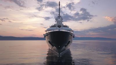 Boat sea sky 4k wallpaper