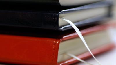 Books notebooks bookmark entries 4k wallpaper