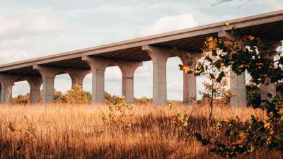 Bridge construction architecture 4k wallpaper