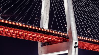 Bridge night backlight 4k wallpaper