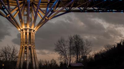 Bridge support structure 4k wallpaper