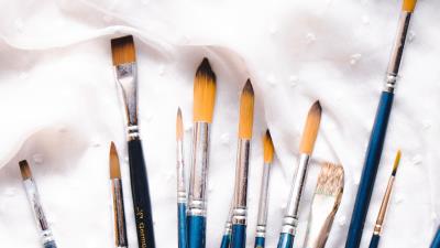 Brushes artist watercolor 4k wallpaper