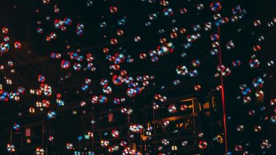 Bubbles blur dark 4k wallpaper