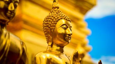Buddha statue buddhism religion thailand 4k wallpaper