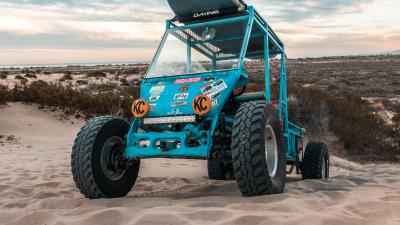 Buggy surfboard transport 4k wallpaper