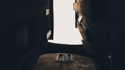 Building architecture dark 4k wallpaper